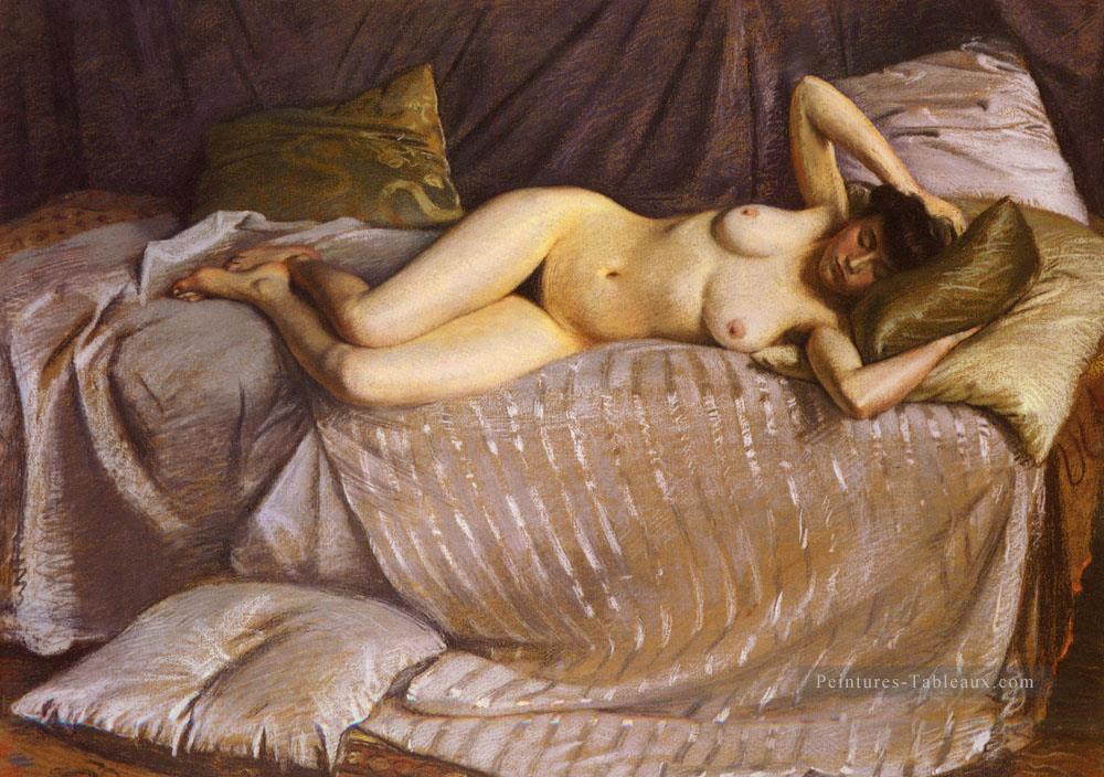 Femme Nue Etendue Sur Un Divan Gustave Caillebotte Peintures à l'huile